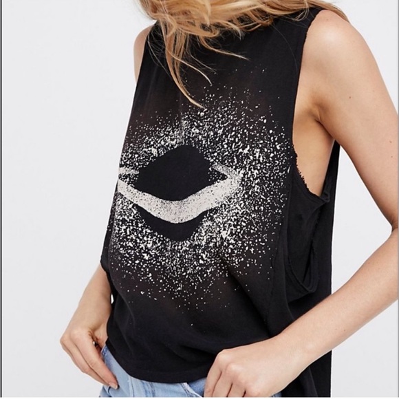 Free People Tops - 15. Preloved Free People Small “ Planet Me” Tee 🪐